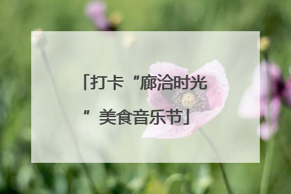 打卡“廊洽时光”美食音乐节