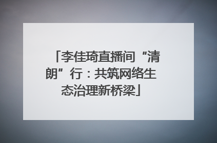李佳琦直播间“清朗”行：共筑网络生态治理新桥梁