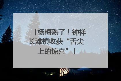 杨梅熟了！钟祥长滩镇收获“舌尖上的惊喜”