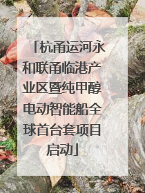 杭甬运河永和联甬临港产业区暨纯甲醇电动智能船全球首台套项目启动