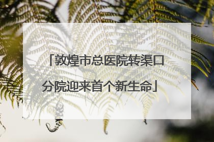 敦煌市总医院转渠口分院迎来首个新生命