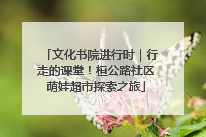 文化书院进行时｜行走的课堂！桓公路社区萌娃超市探索之旅
