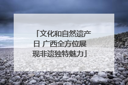 文化和自然遗产日 广西全方位展现非遗独特魅力