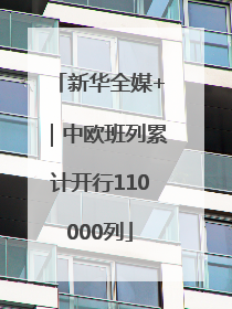新华全媒+｜中欧班列累计开行110000列