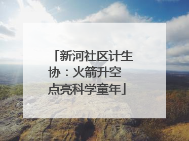 新河社区计生协：火箭升空 点亮科学童年