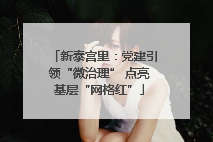 新泰宫里：党建引领“微治理” 点亮基层“网格红”