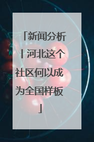 新闻分析丨河北这个社区何以成为全国样板