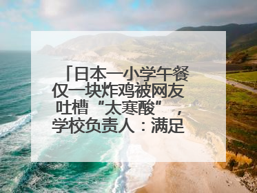 日本一小学午餐仅一块炸鸡被网友吐槽“太寒酸”，学校负责人：满足每餐600千卡的标准