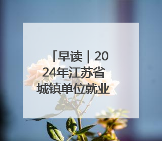 早读｜2024年江苏省城镇单位就业人员年平均工资出炉