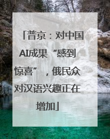 普京：对中国AI成果“感到惊喜”，俄民众对汉语兴趣正在增加