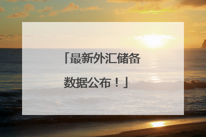 最新外汇储备数据公布！