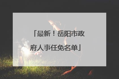 最新！岳阳市政府人事任免名单