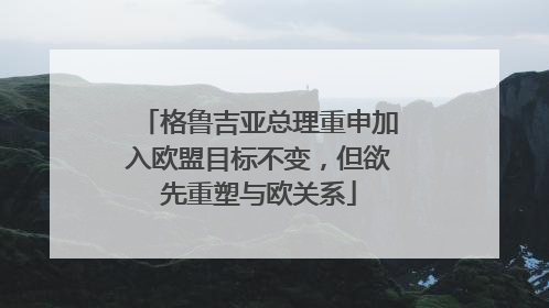 格鲁吉亚总理重申加入欧盟目标不变，但欲先重塑与欧关系