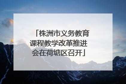 株洲市义务教育课程教学改革推进会在荷塘区召开