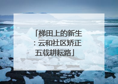 梯田上的新生：云和社区矫正五载耕耘路