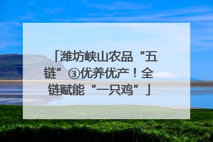 潍坊峡山农品“五链”③优养优产！全链赋能“一只鸡”
