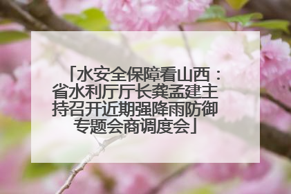 水安全保障看山西：省水利厅厅长龚孟建主持召开近期强降雨防御专题会商调度会
