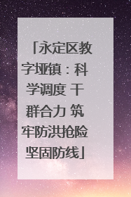 永定区教字垭镇：科学调度 干群合力 筑牢防洪抢险坚固防线