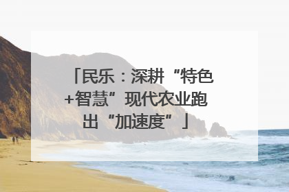 民乐：深耕“特色+智慧”现代农业跑出“加速度”