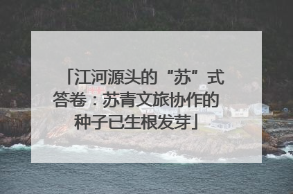 江河源头的“苏”式答卷：苏青文旅协作的种子已生根发芽