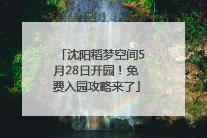 沈阳稻梦空间5月28日开园！免费入园攻略来了