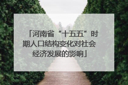 河南省“十五五”时期人口结构变化对社会经济发展的影响