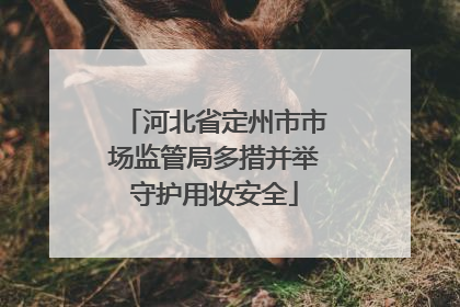 河北省定州市市场监管局多措并举守护用妆安全