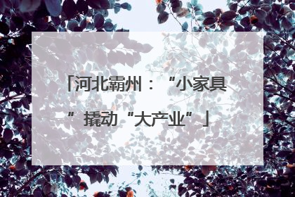 河北霸州：“小家具”撬动“大产业”