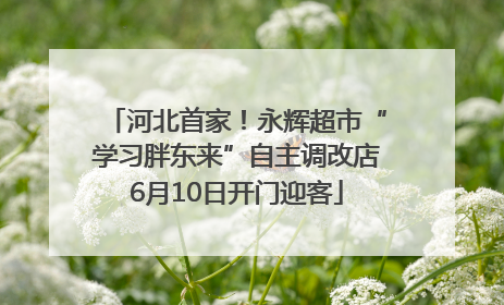 河北首家！永辉超市“学习胖东来”自主调改店6月10日开门迎客