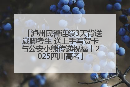 泸州民警连续3天背送崴脚考生 送上手写贺卡与公安小熊传递祝福丨2025四川高考