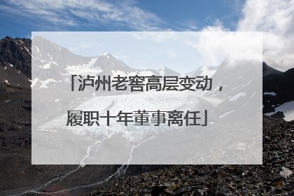 泸州老窖高层变动，履职十年董事离任
