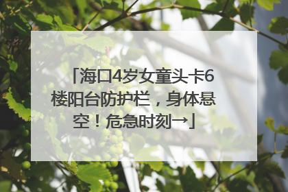 海口4岁女童头卡6楼阳台防护栏，身体悬空！危急时刻→