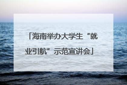 海南举办大学生“就业引航”示范宣讲会