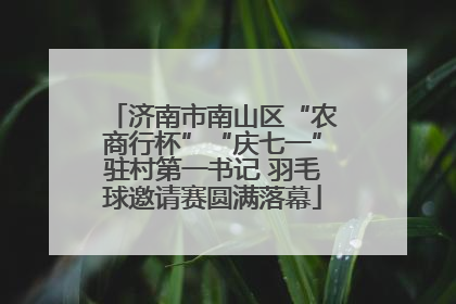 济南市南山区“农商行杯”“庆七一”驻村第一书记 羽毛球邀请赛圆满落幕
