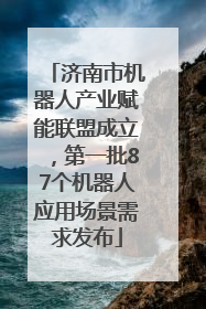 济南市机器人产业赋能联盟成立，第一批87个机器人应用场景需求发布