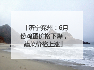 济宁兖州：6月份鸡蛋价格下降，蔬菜价格上涨