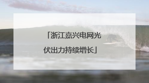 浙江嘉兴电网光伏出力持续增长