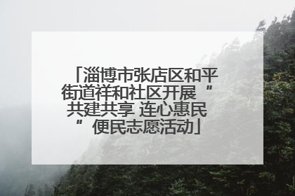 淄博市张店区和平街道祥和社区开展“共建共享 连心惠民”便民志愿活动