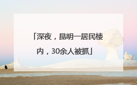 深夜，昆明一居民楼内，30余人被抓