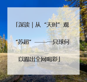 深读｜从“天时”观“苏超”——一只球何以踢出全网喝彩