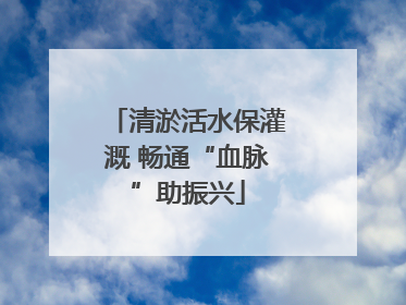 清淤活水保灌溉 畅通“血脉”助振兴