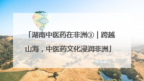 湖南中医药在非洲③｜跨越山海，中医药文化浸润非洲