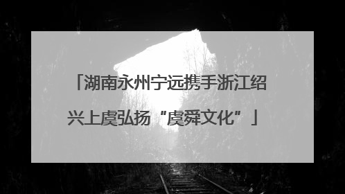 湖南永州宁远携手浙江绍兴上虞弘扬“虞舜文化”