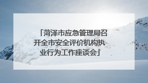 菏泽市应急管理局召开全市安全评价机构执业行为工作座谈会
