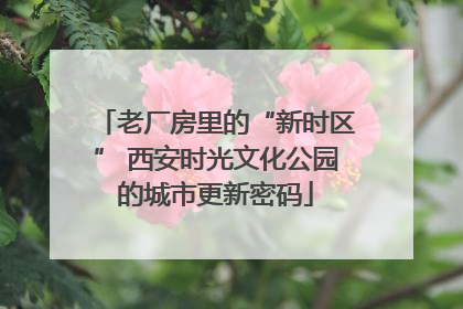 老厂房里的“新时区” 西安时光文化公园的城市更新密码