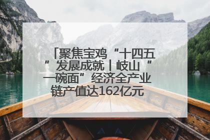 聚焦宝鸡“十四五”发展成就丨岐山“一碗面”经济全产业链产值达162亿元 入选全国典型县