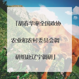 胡春华率全国政协农业和农村委员会调研组赴辽宁调研