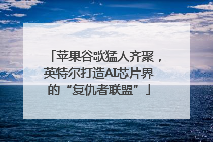 苹果谷歌猛人齐聚，英特尔打造AI芯片界的“复仇者联盟”