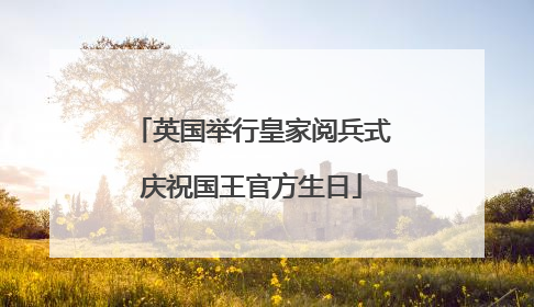 英国举行皇家阅兵式庆祝国王官方生日
