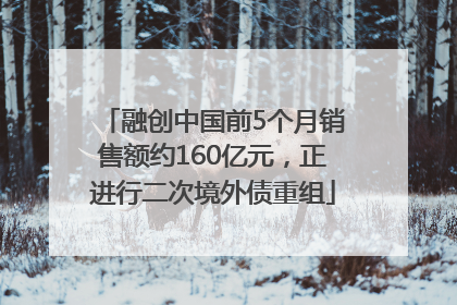 融创中国前5个月销售额约160亿元，正进行二次境外债重组